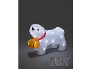 Konstsmide Acrylic St Bernard Dog LED Battery Operated (29 x 20.5cm)